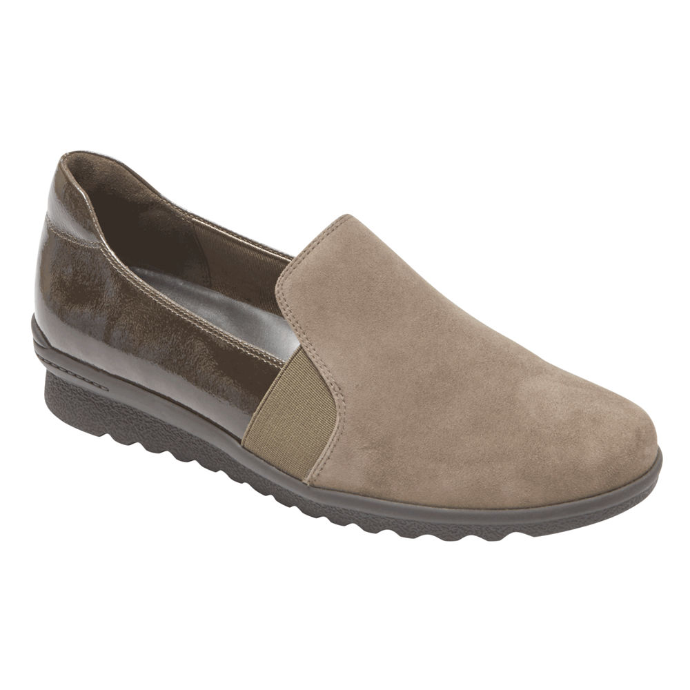 Rockport Slip-On For Womens Olive - truFLEX Chenole - VL8967102